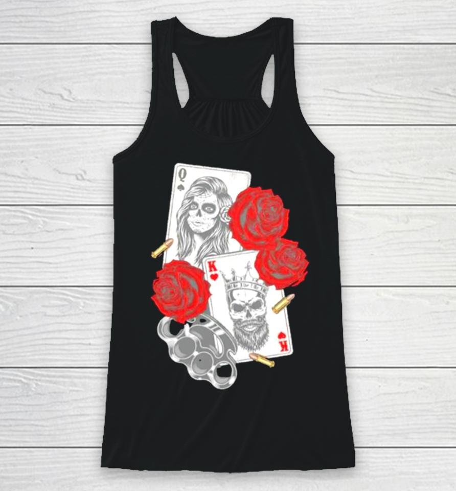 Unique Gangsta Concept Playing Card Racerback Tank