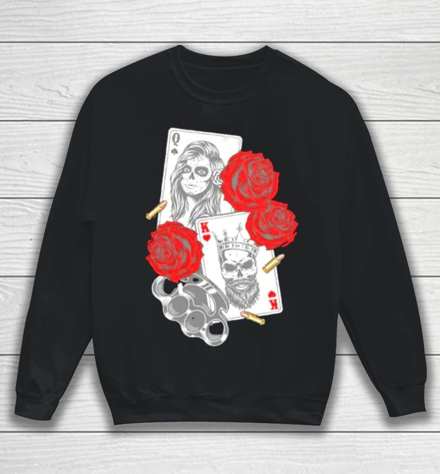 Unique Gangsta Concept Playing Card Sweatshirt