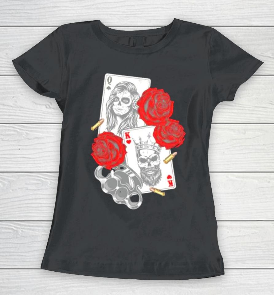 Unique Gangsta Concept Playing Card Women T-Shirt