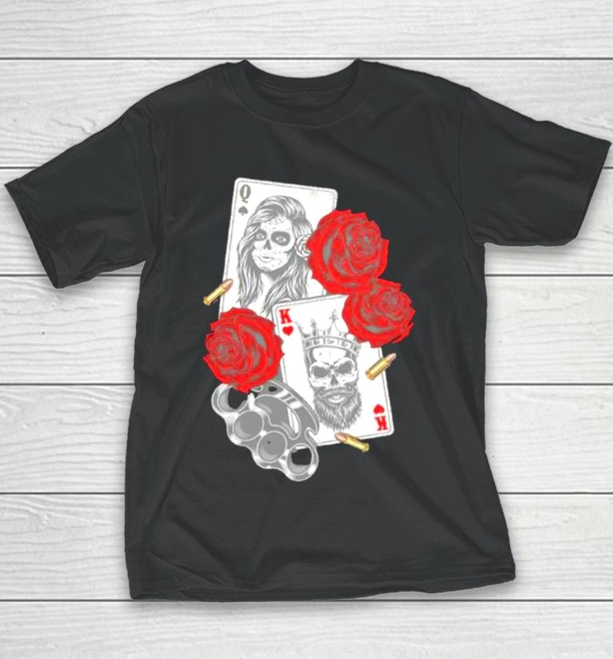 Unique Gangsta Concept Playing Card Youth T-Shirt