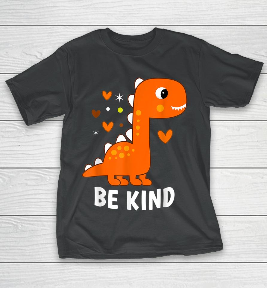 Unity Day Orange Cute Dino Kids Boys Girls Be Kind Unity Day T-Shirt
