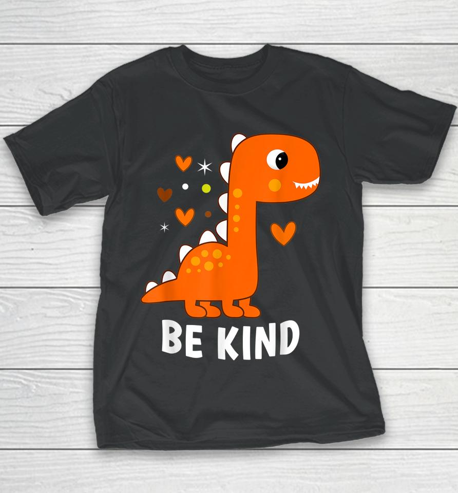 Unity Day Orange Cute Dino Kids Boys Girls Be Kind Unity Day Youth T-Shirt