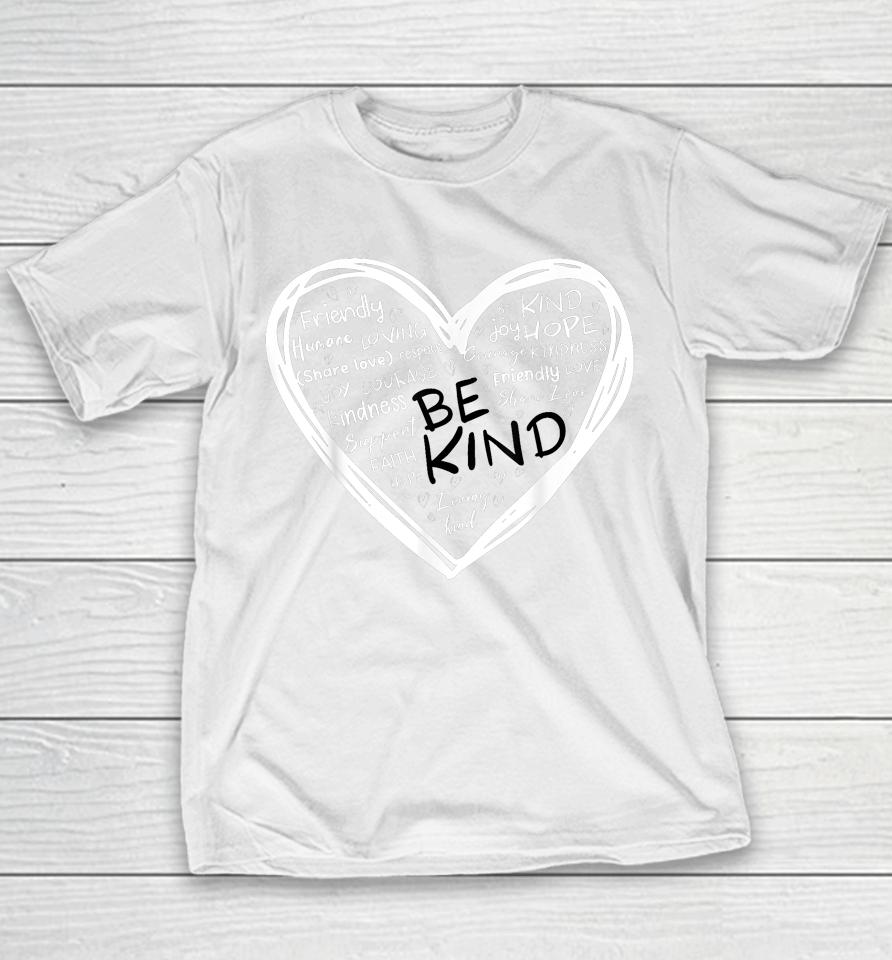 Unity Day Orange Heart Be Kind Anti Bullying Kindness Youth T-Shirt