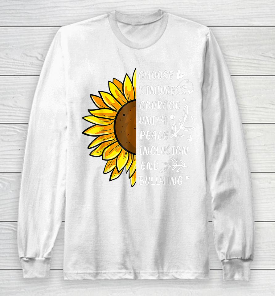 Unity Day Orange Kids 2023 Anti Bullying Sunflower Long Sleeve T-Shirt