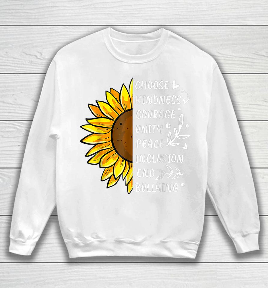 Unity Day Orange Kids 2023 Anti Bullying Sunflower Sweatshirt