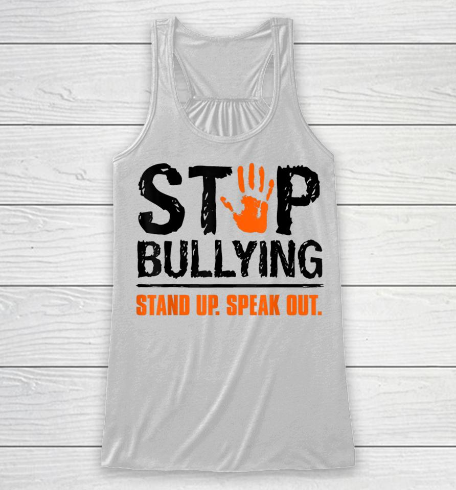 Unity Day Orange T-Shirt Stop Bullying Stand Up Speak Out Racerback Tank