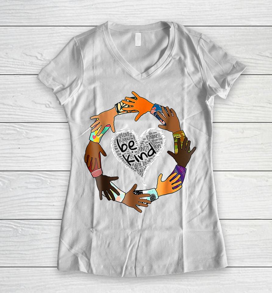 Unity Day Shirt Anti Bullying Love Sign End Bullying Women V-Neck T-Shirt