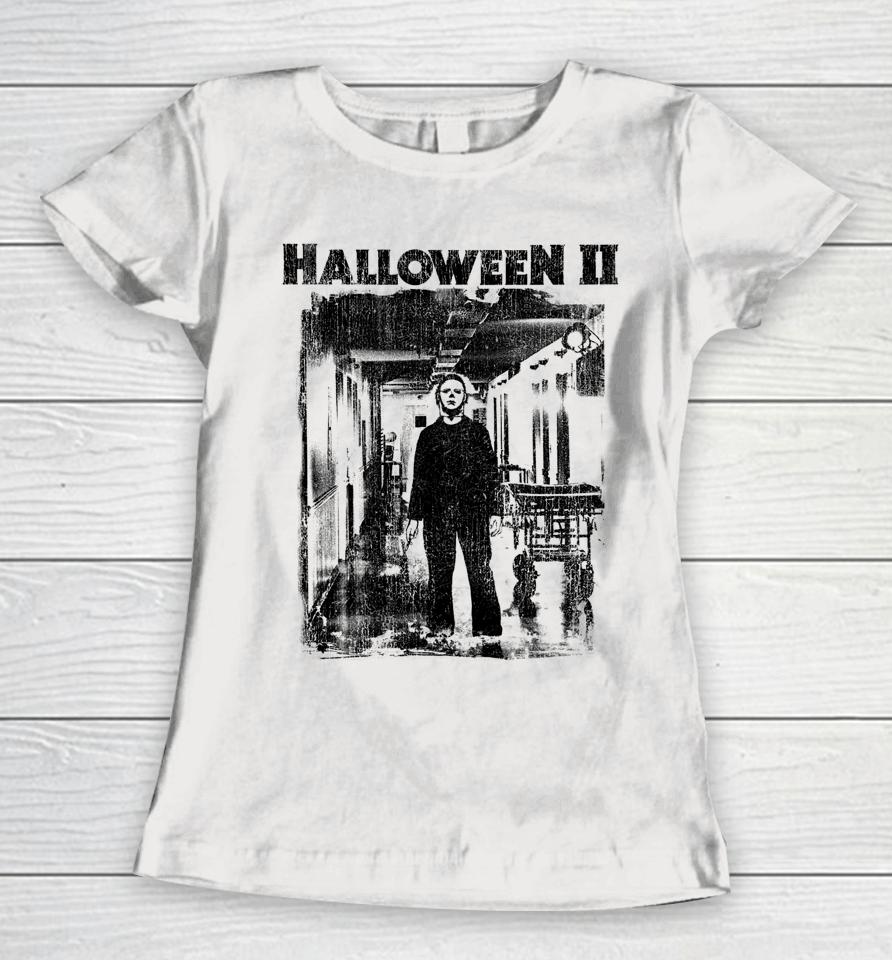 Universal Monsters Halloween 2 Michael Myers Hallway Women T-Shirt