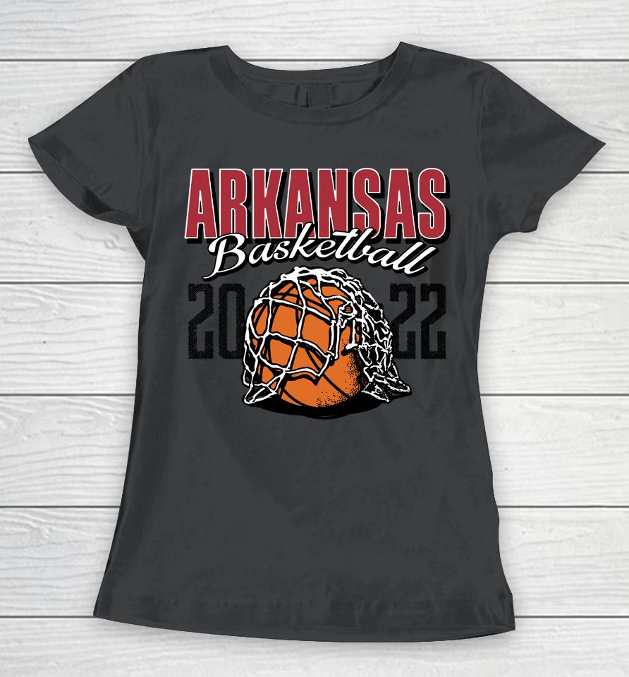 University Of Arkansas Basketball Nothing But Net Women T-Shirt