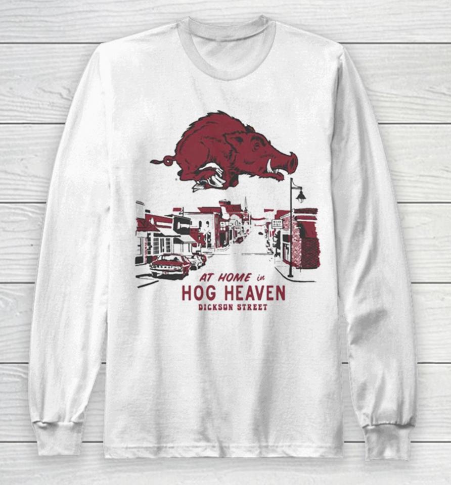 University Of Arkansas Vault Hog Heaven On Dickson Street Long Sleeve T-Shirt