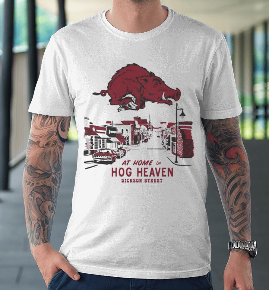 University Of Arkansas Vault Hog Heaven On Dickson Street Premium T-Shirt