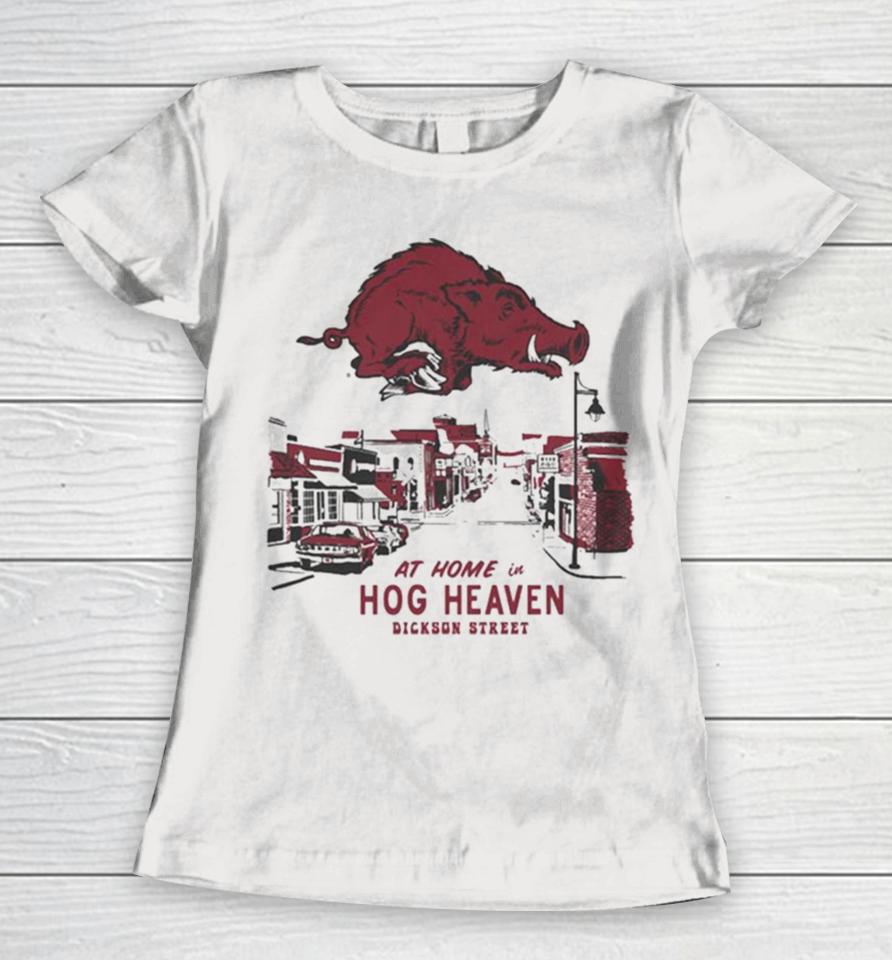 University Of Arkansas Vault Hog Heaven On Dickson Street Women T-Shirt