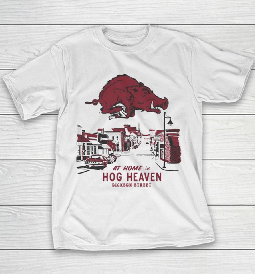 University Of Arkansas Vault Hog Heaven On Dickson Street Youth T-Shirt
