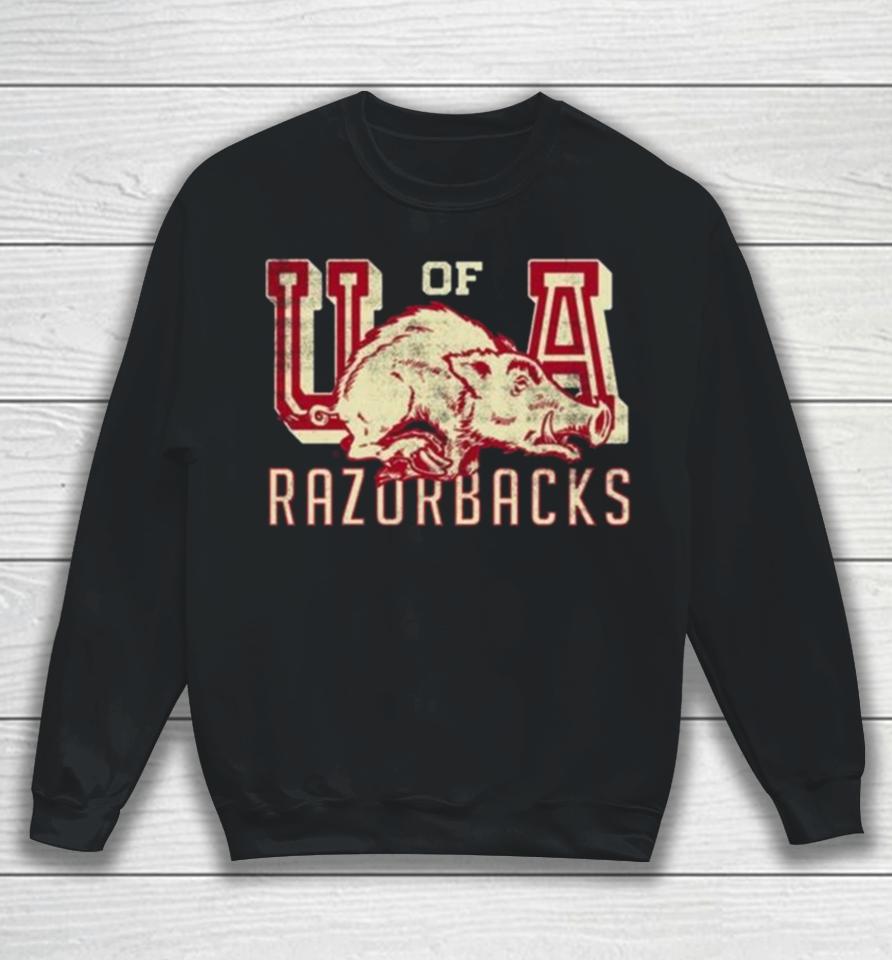 University Of Arkansas Vault Razorbacks Script Sweatshirt