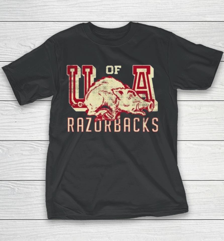 University Of Arkansas Vault Razorbacks Script Youth T-Shirt