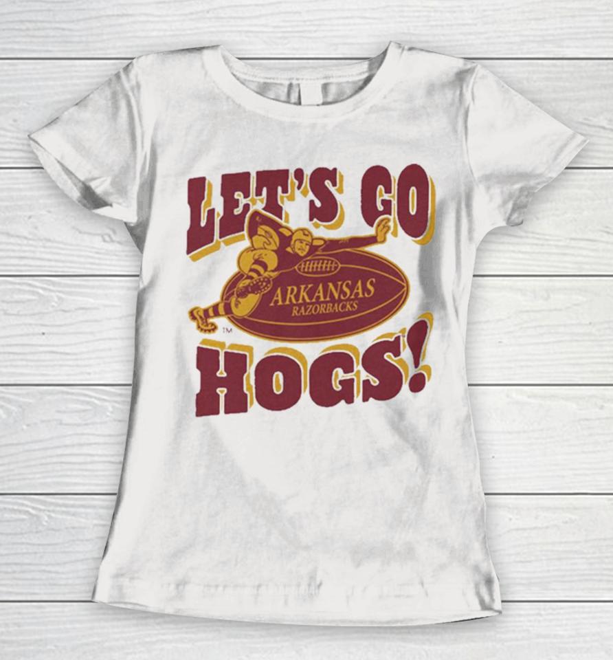 University Of Arkansas Vault Razorbacks Stiff Arm Women T-Shirt