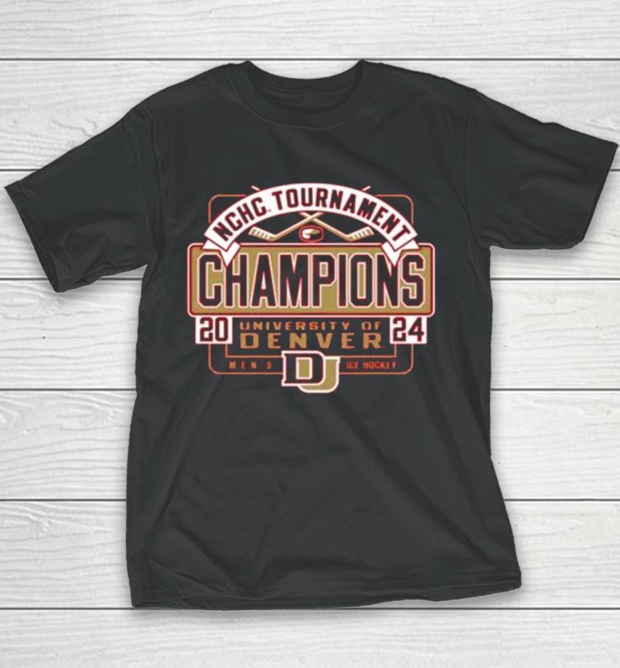 University Of Denver Men’s Hockey 2024 Summit League Tournament Champions Youth T-Shirt