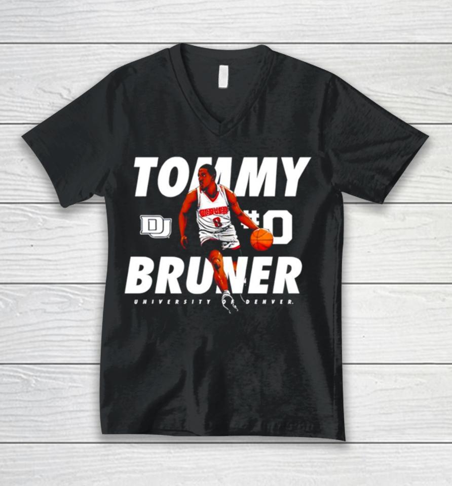 University Of Denver Tommy Bruner Unisex V-Neck T-Shirt