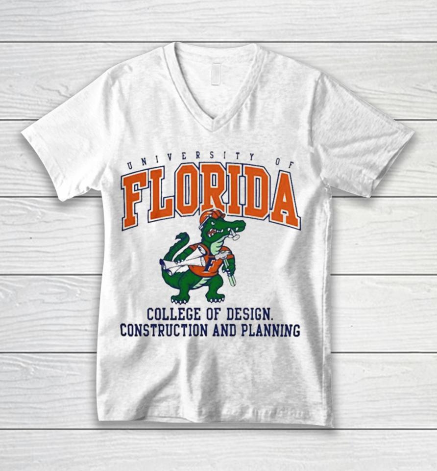 University Of Florida Gators College Of Design Construction And Planning Unisex V-Neck T-Shirt