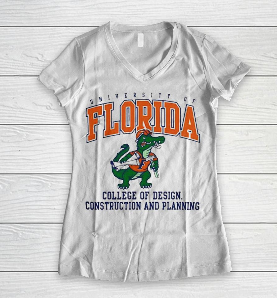 University Of Florida Gators College Of Design Construction And Planning Women V-Neck T-Shirt