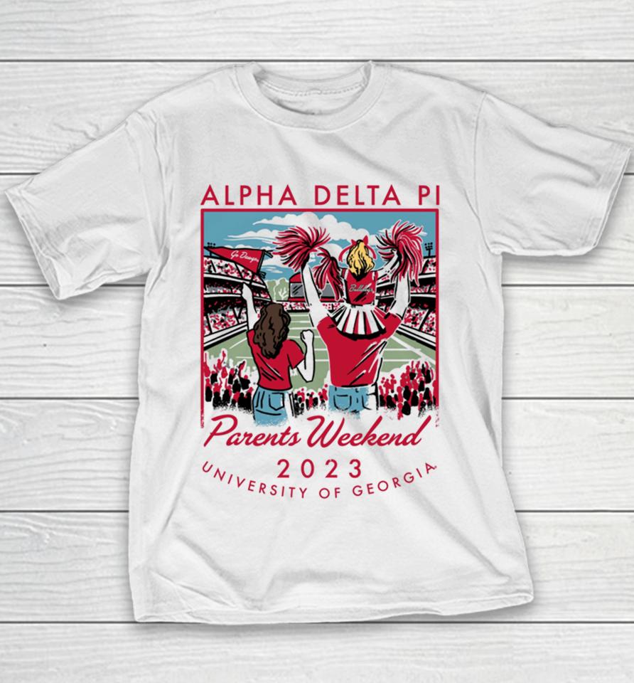 University Of Georgia 2023 Alpha Delta Pi Parents Weekend Youth T-Shirt