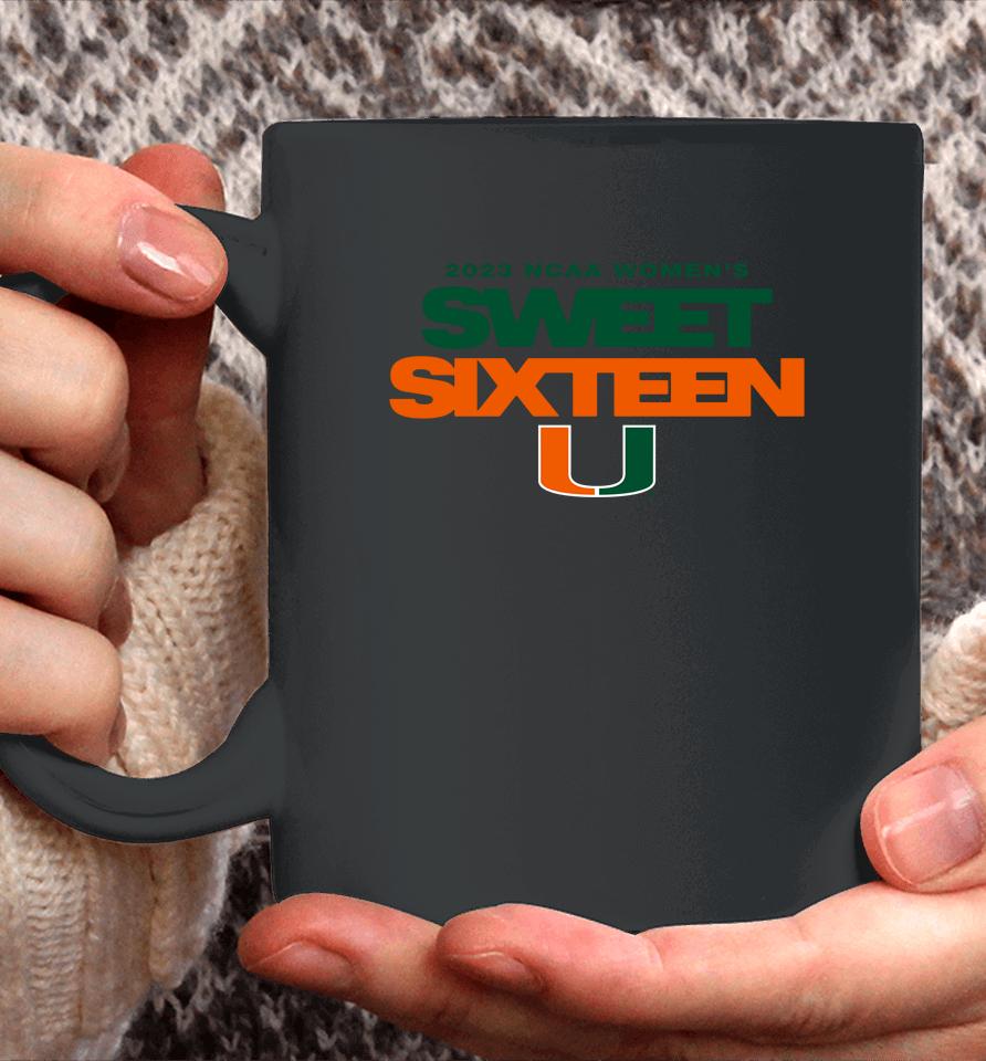 University Of Miami Women's Basketball 2023 Sweet 16 Coffee Mug