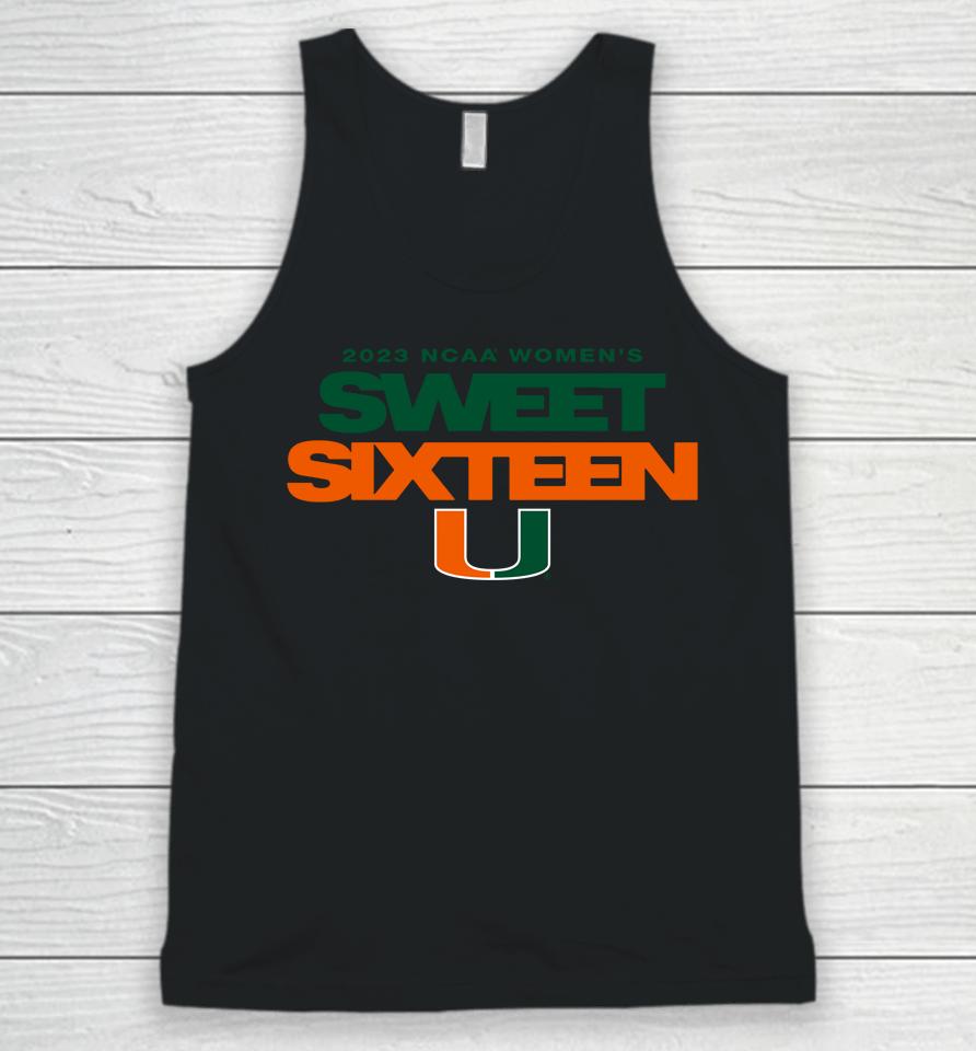 University Of Miami Women's Basketball 2023 Sweet 16 Unisex Tank Top