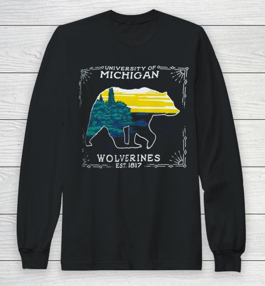 University Of Michigan Wolverines State Scenery Long Sleeve T-Shirt