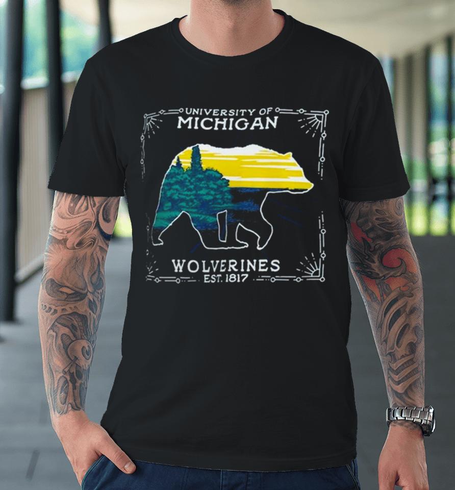 University Of Michigan Wolverines State Scenery Premium T-Shirt