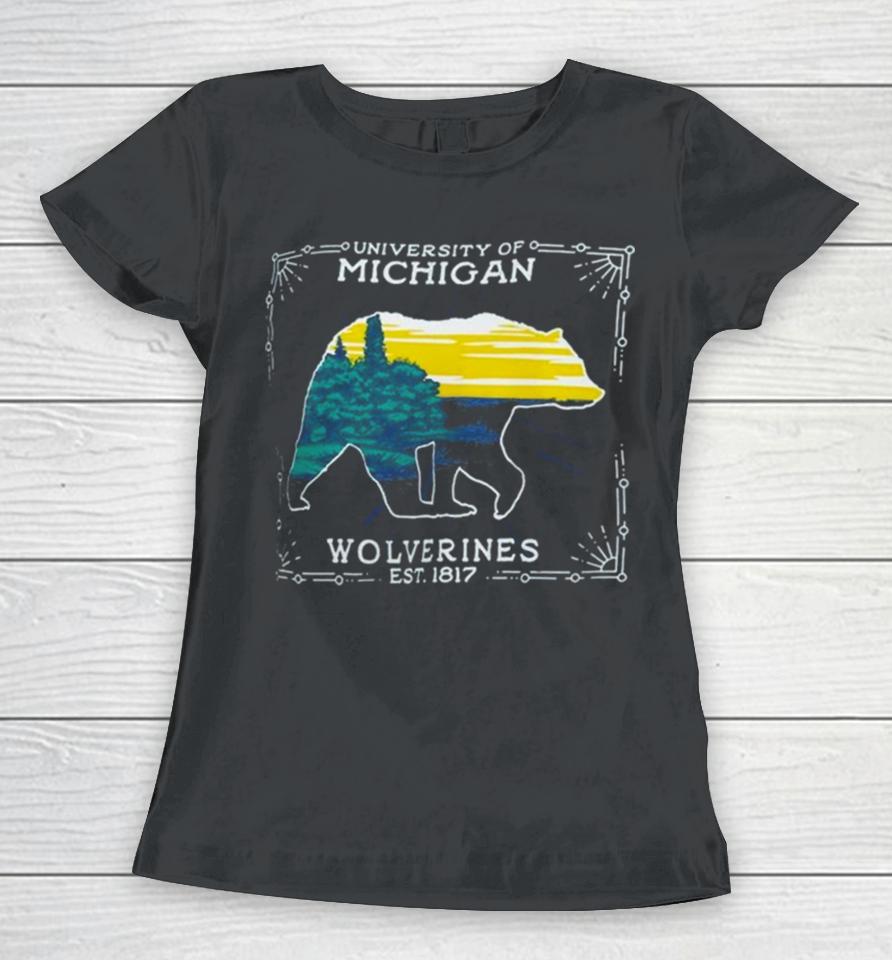 University Of Michigan Wolverines State Scenery Women T-Shirt