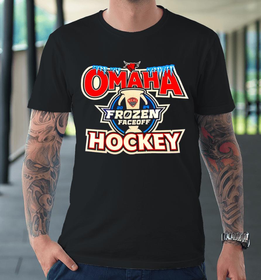 Uno Frozen Faceoff Omaha Hockey 2024 Premium T-Shirt