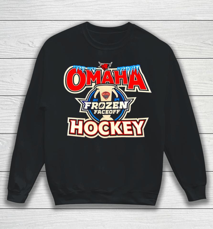 Uno Frozen Faceoff Omaha Hockey 2024 Sweatshirt