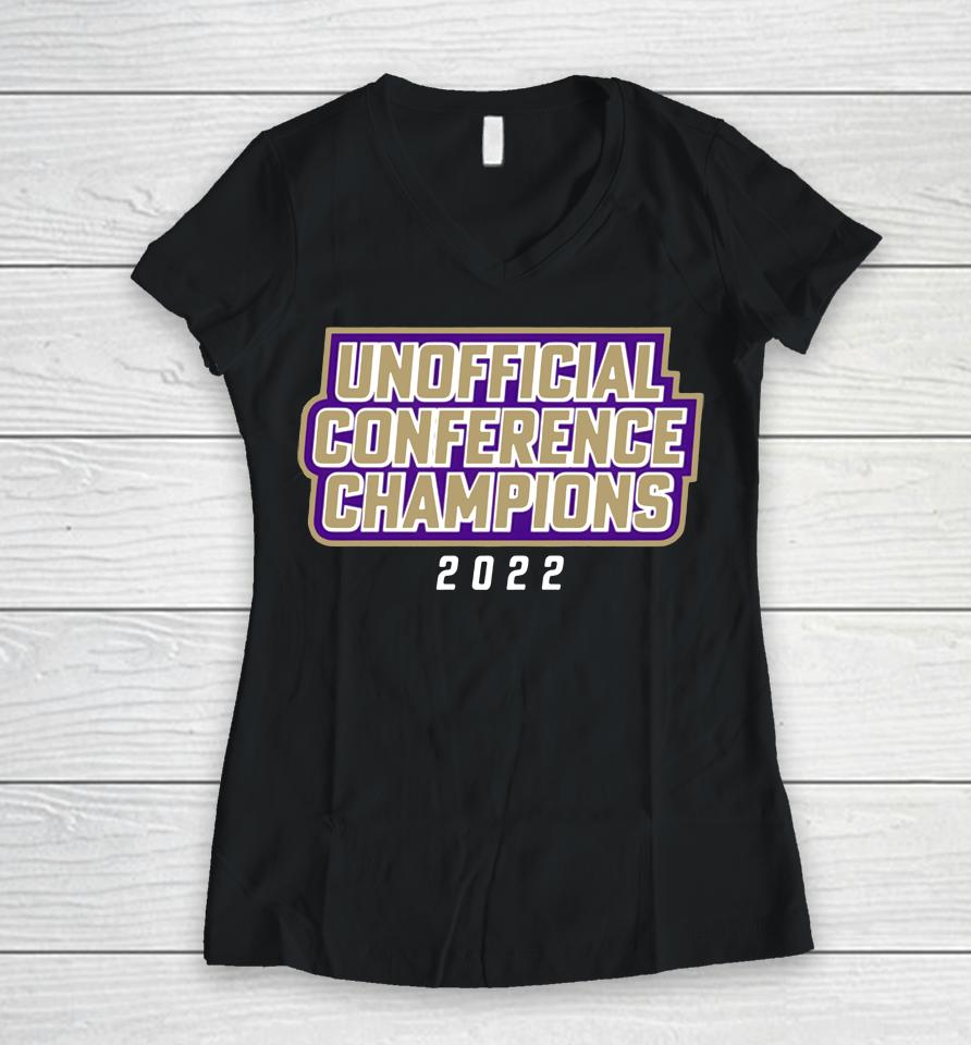 Unofficial Conference Champs Barstool Sports Women V-Neck T-Shirt