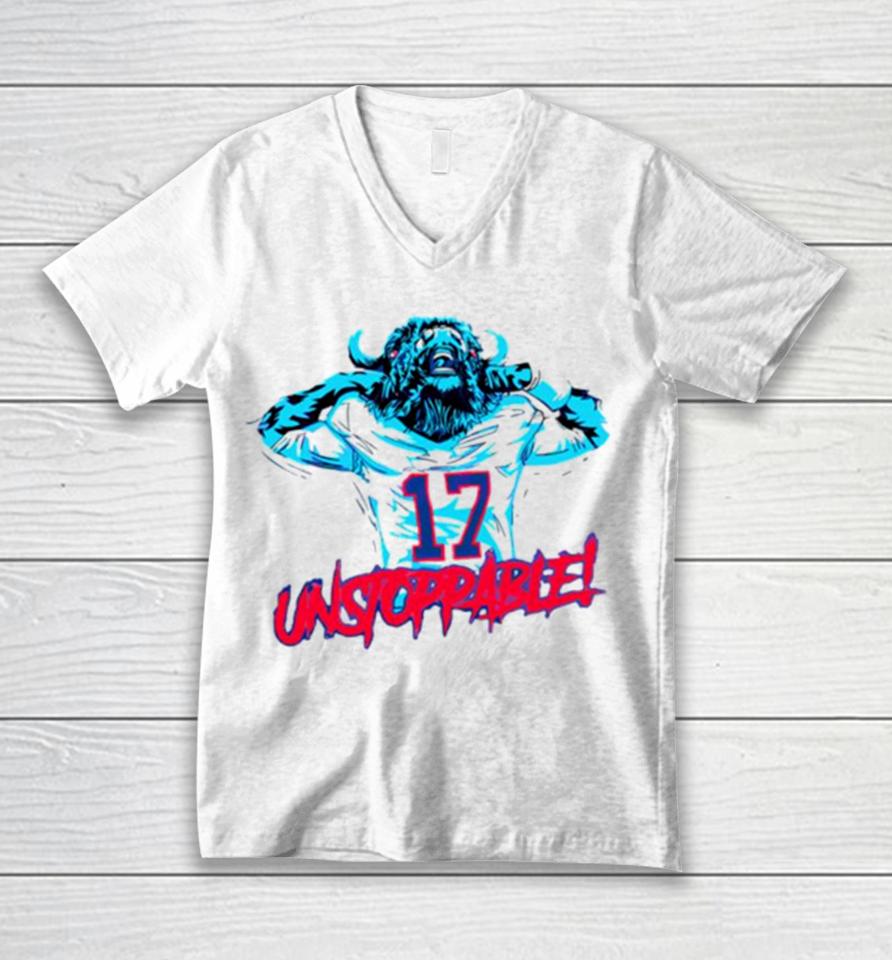 Unstoppable Josh Allen Buffalo Bills Football Unisex V-Neck T-Shirt