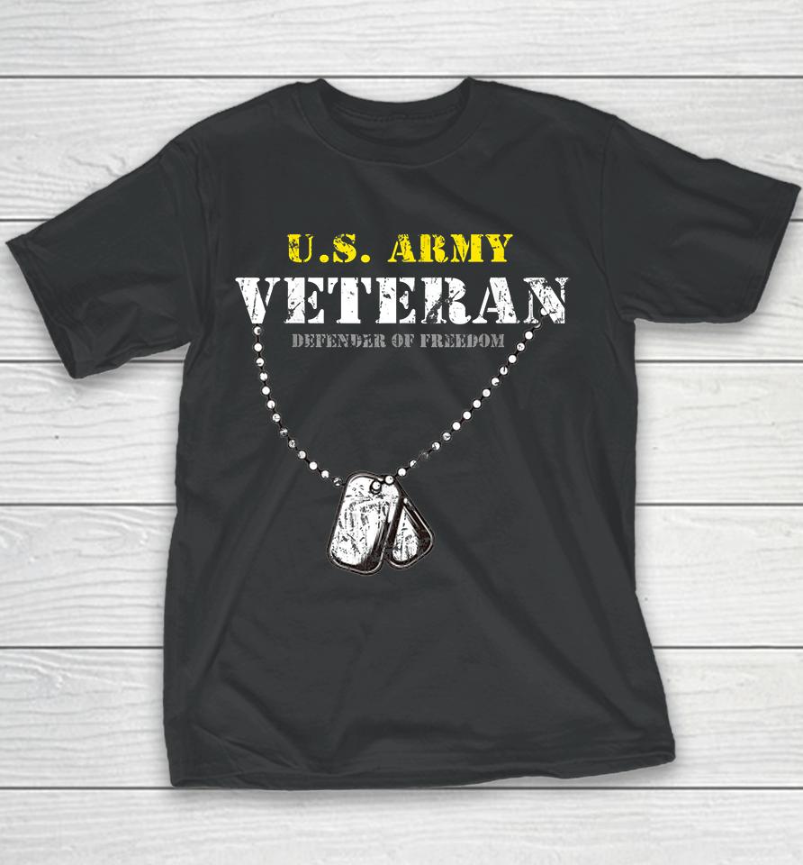 Us Army Veteran Defender Of Freedom Youth T-Shirt