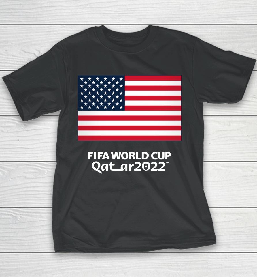 Us Soccer Fifa World Cup Qatar 2022 Flag Prime Youth T-Shirt