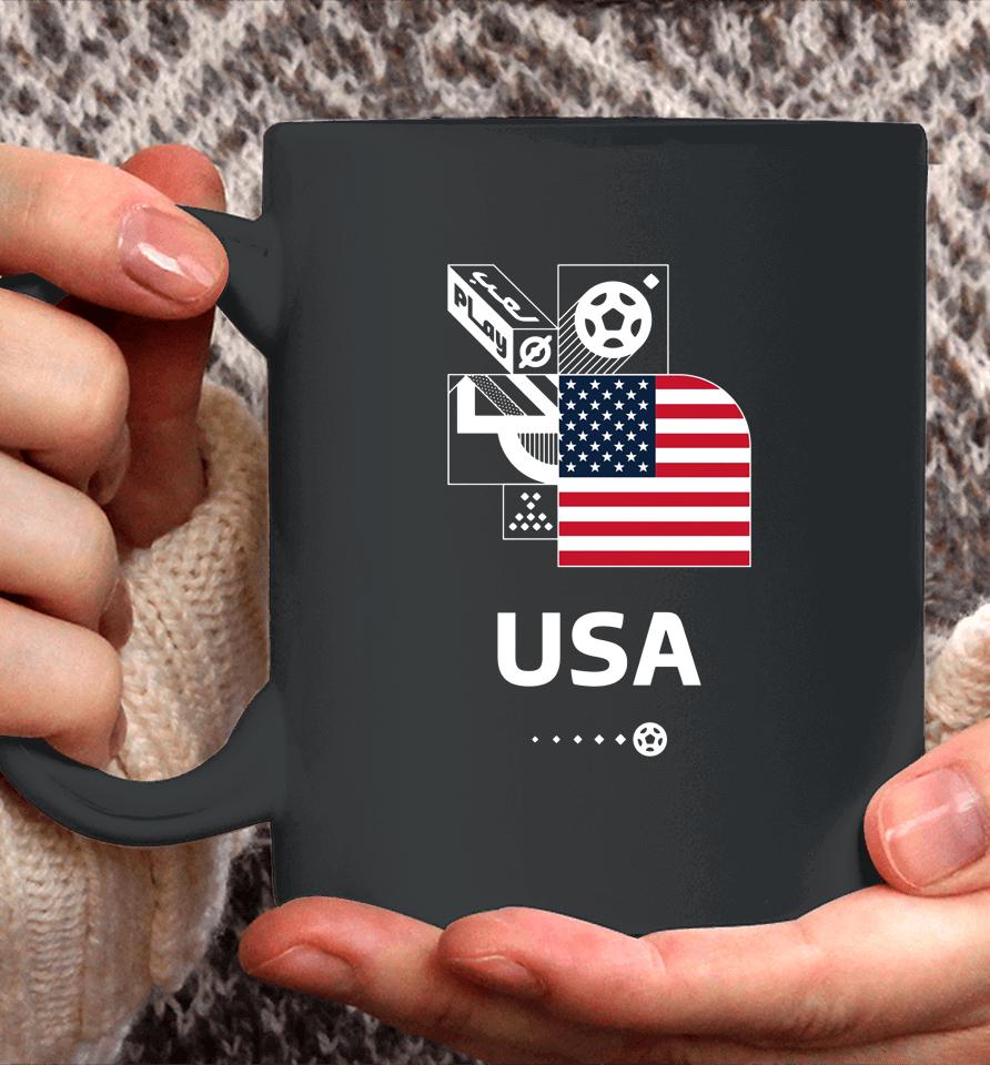 Us Soccer Fifa World Cup Qatar 2022 Play Action Coffee Mug