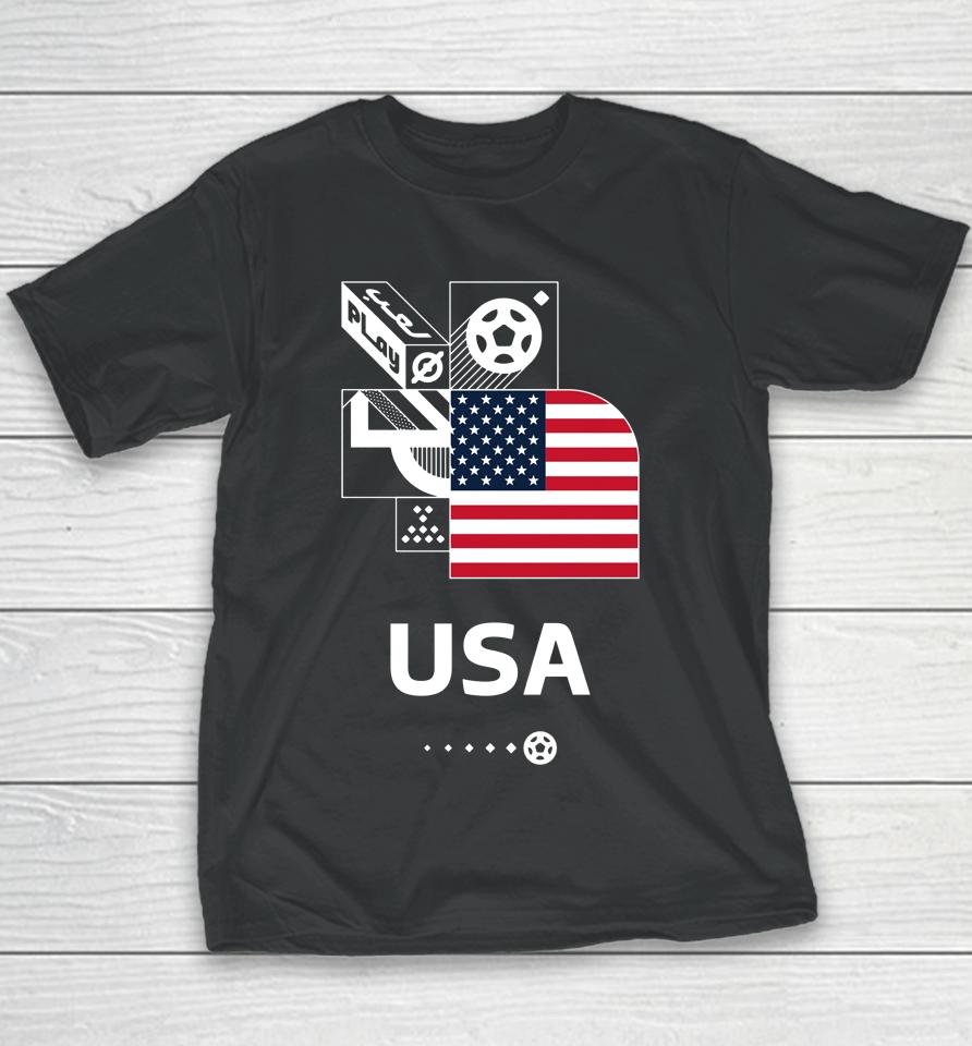 Us Soccer Fifa World Cup Qatar 2022 Play Action Youth T-Shirt