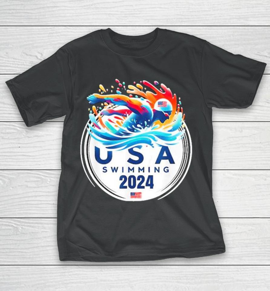 Usa 2024 United States American Sport 2024 Swimming T-Shirt