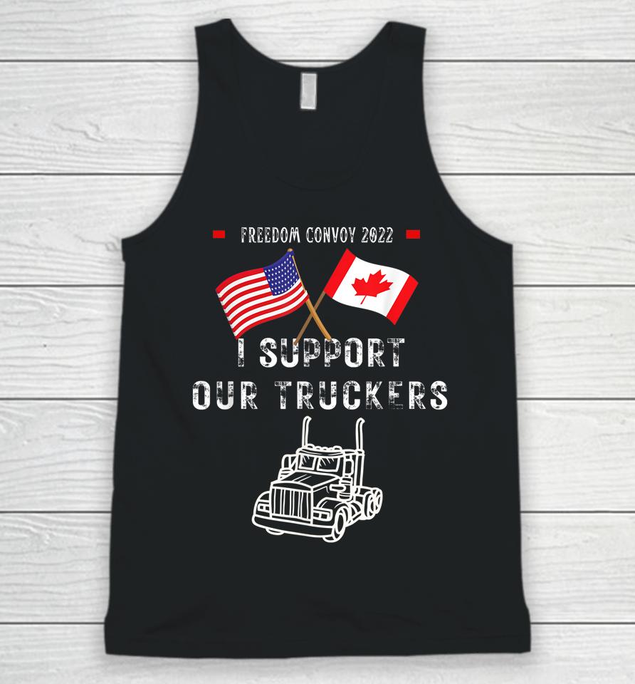 Usa &Amp; Canada Supports Our Truckers Freedom Convoy 2022 Unisex Tank Top