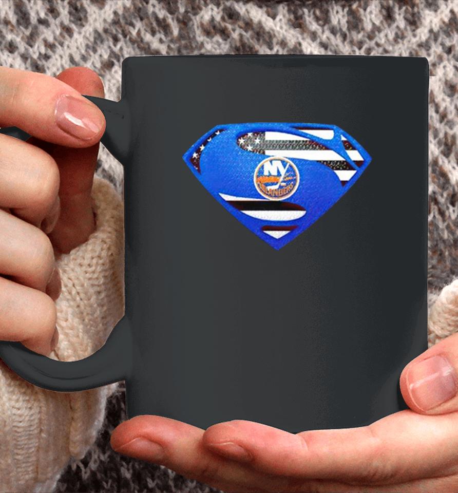 Usa Flag Inside New York Islanders Superman Coffee Mug