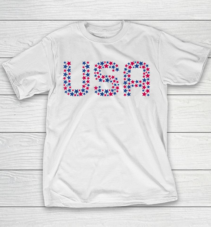 Usa Patriotic American Stars 4Th Of July Youth T-Shirt