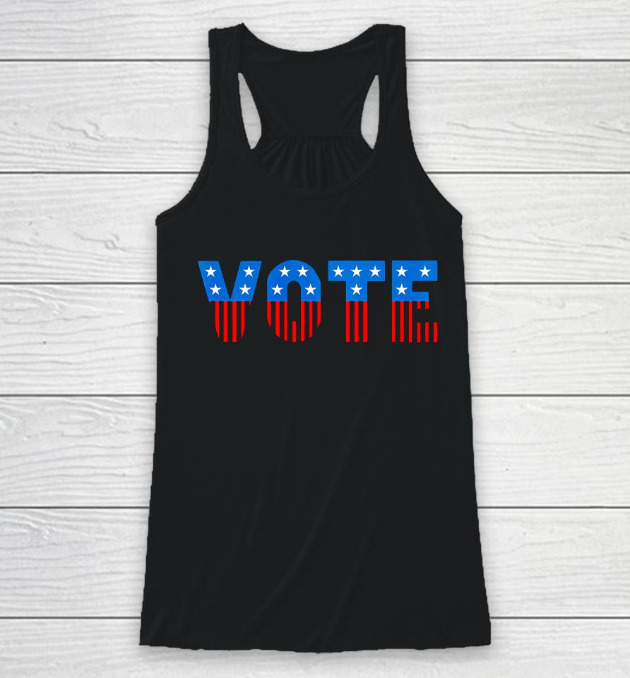 Usa Red White And Blue Vote Election Racerback Tank