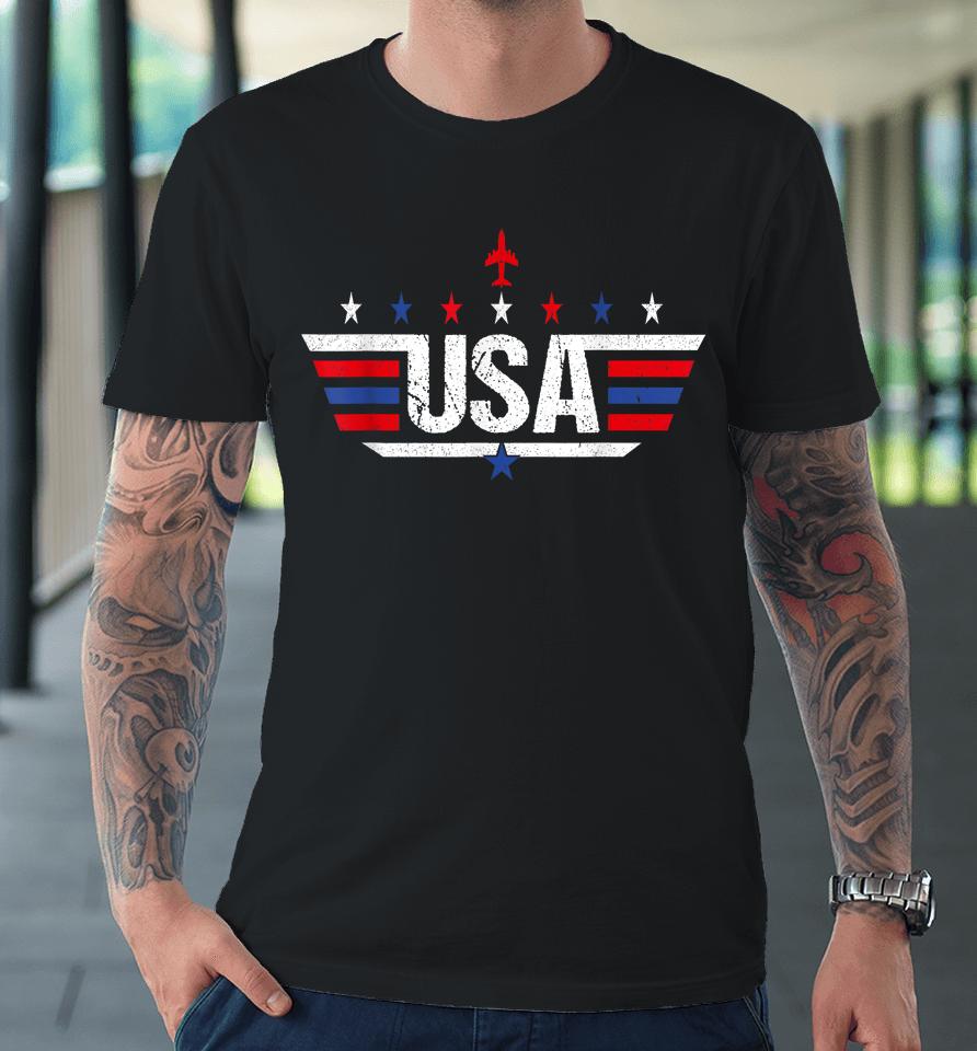 Usa Shirt For Women Men Kids Patriotic American Flag Premium T-Shirt