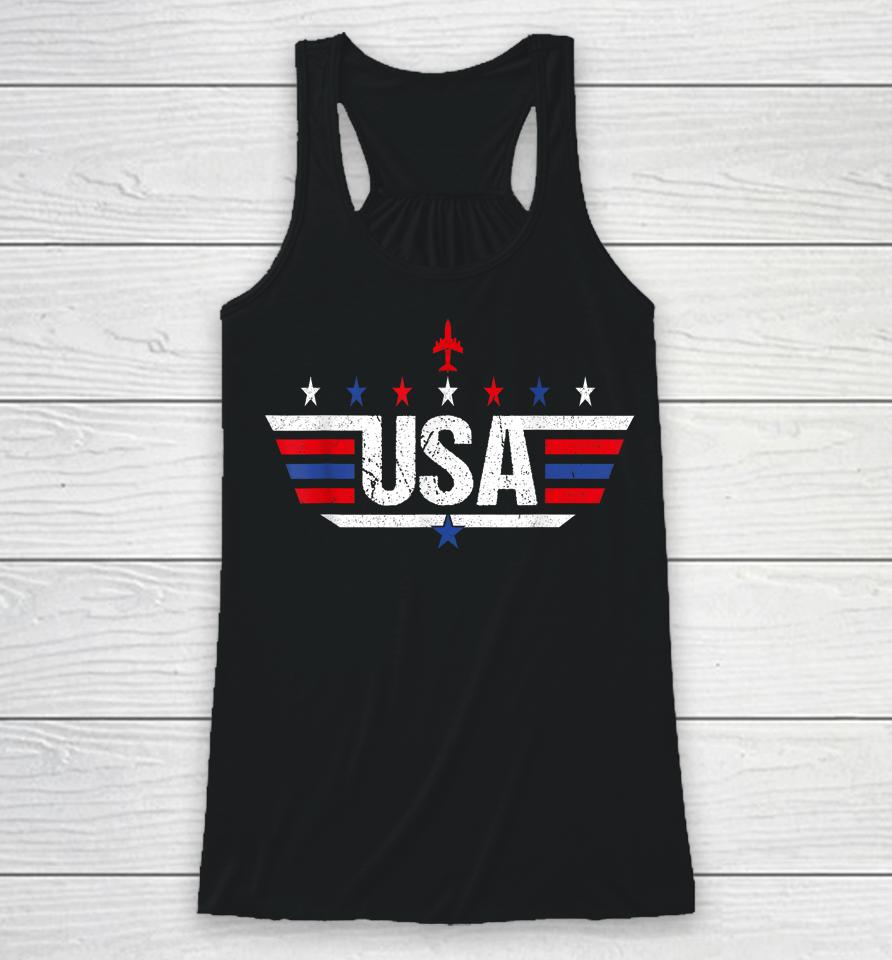 Usa Shirt For Women Men Kids Patriotic American Flag Racerback Tank