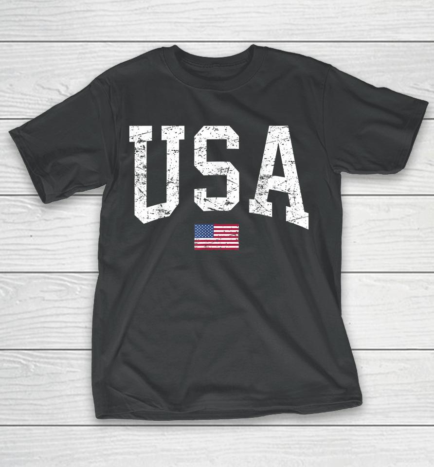 Usa Shirt Patriotic American Flag Distressed T-Shirt