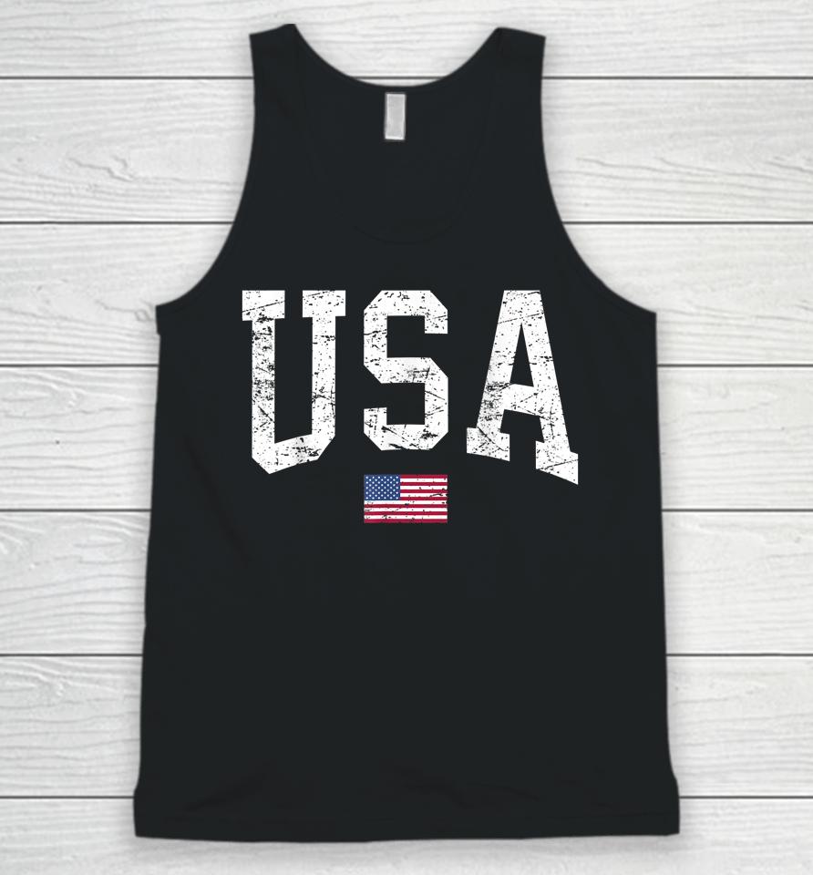Usa Shirt Patriotic American Flag Distressed Unisex Tank Top