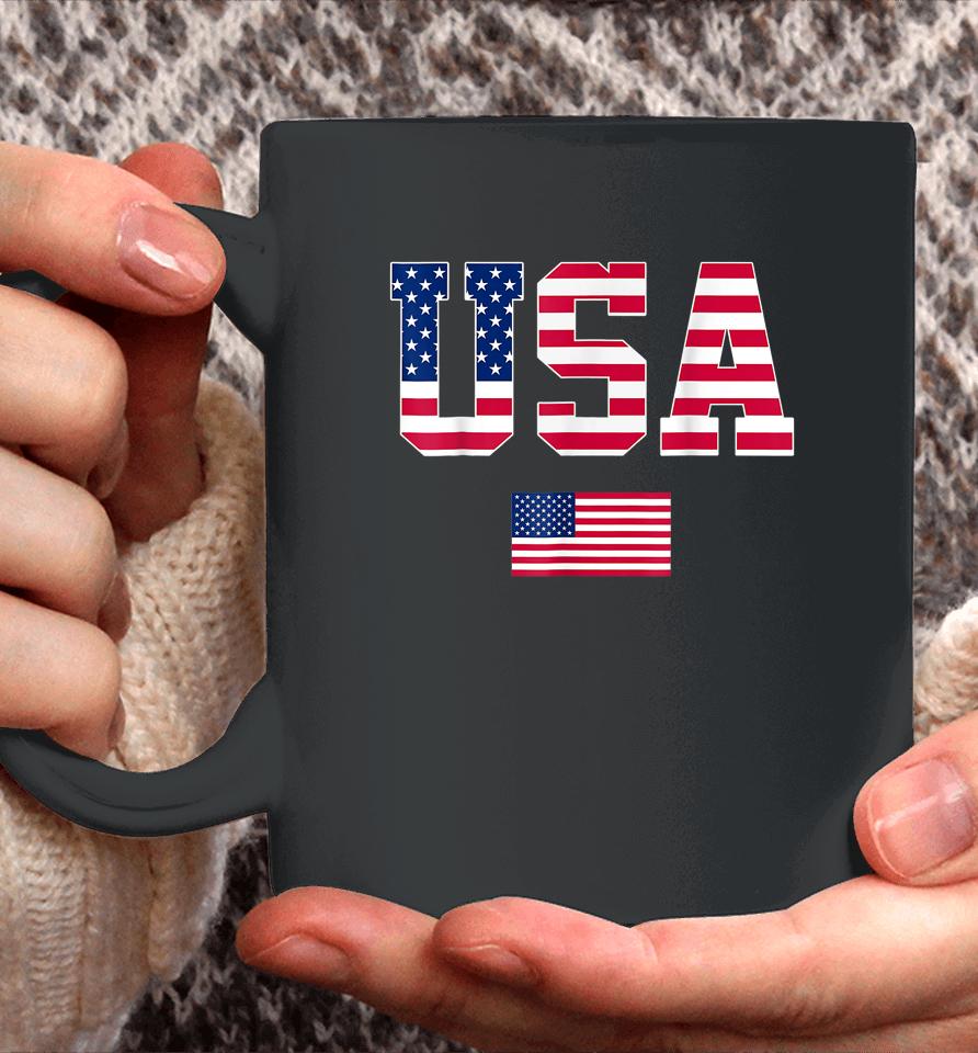 Usa T Shirt Women Men Patriotic American Flag 4Th Of July Coffee Mug