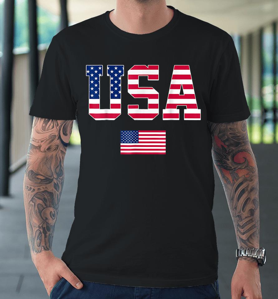 Usa T Shirt Women Men Patriotic American Flag 4Th Of July Premium T-Shirt