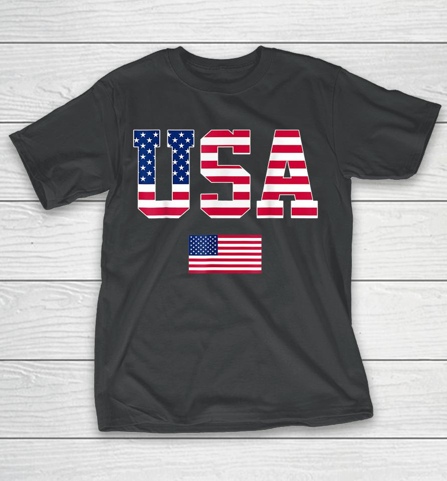 Usa T Shirt Women Men Patriotic American Flag 4Th Of July T-Shirt